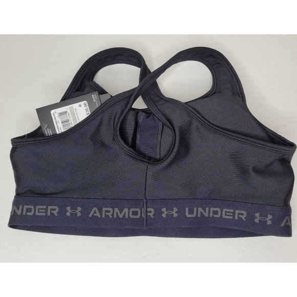 Under Armour Sports Bra Women's Crossback Med Impact Black Size 1X NWT - Picture 4 of 5